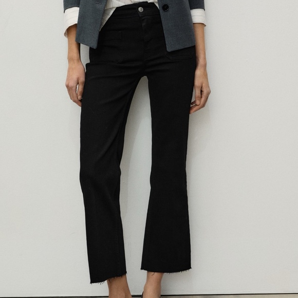 Mango Sienna High Rise Kick Flare Crop - Picture 1 of 5